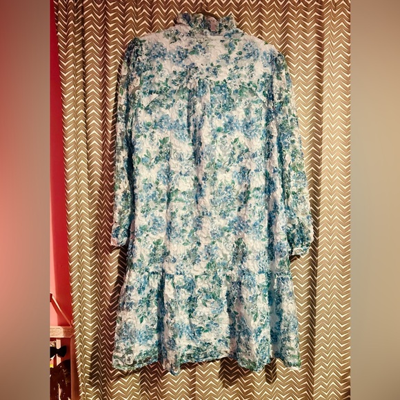 NWT TUCKERNUCK | Water's Edge Hydrangea Organza Palmerston Dress, XL - Picture 6 of 9